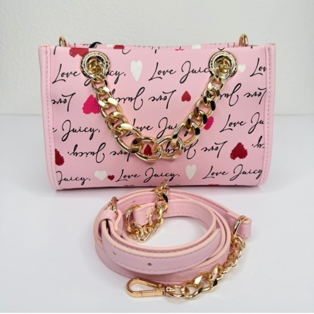 Juicy Couture Heart🩷❤️ Print Crossbody Bag/ NWT / Comes Free Bag CHARM 🩷✨️